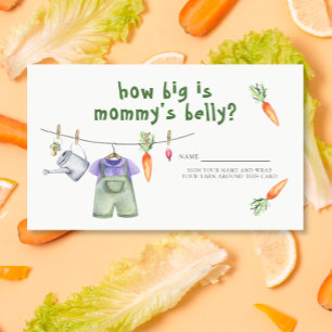 Vegetables baby shower - How big is mommy's belly Enclosure Card