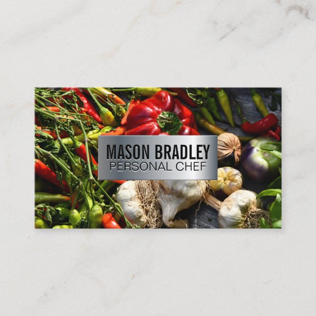 Vegetables Background | Culinary Business Card (Front)