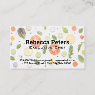 Vegetables Background   Fresh Produce Business Card