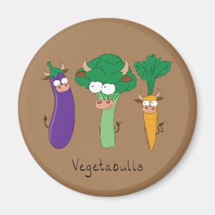 Vegetables Bulls Cute Kids Cartoon Magnet