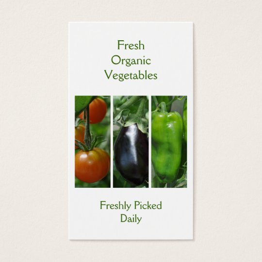 Vegetables business card