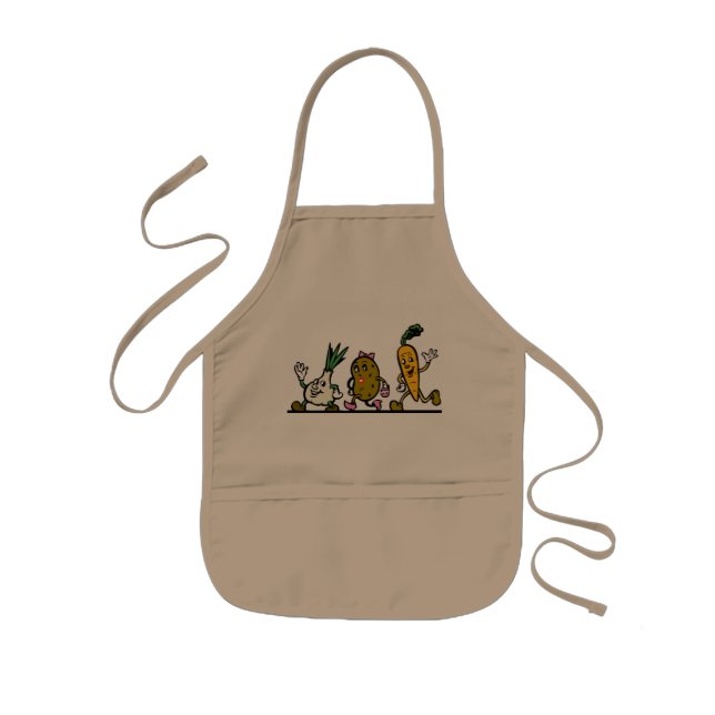 vegetables-cartoon-root-vegetables kids apron (Front)