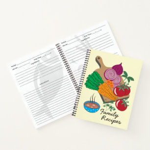 Vegetables Family Recipes Notebook