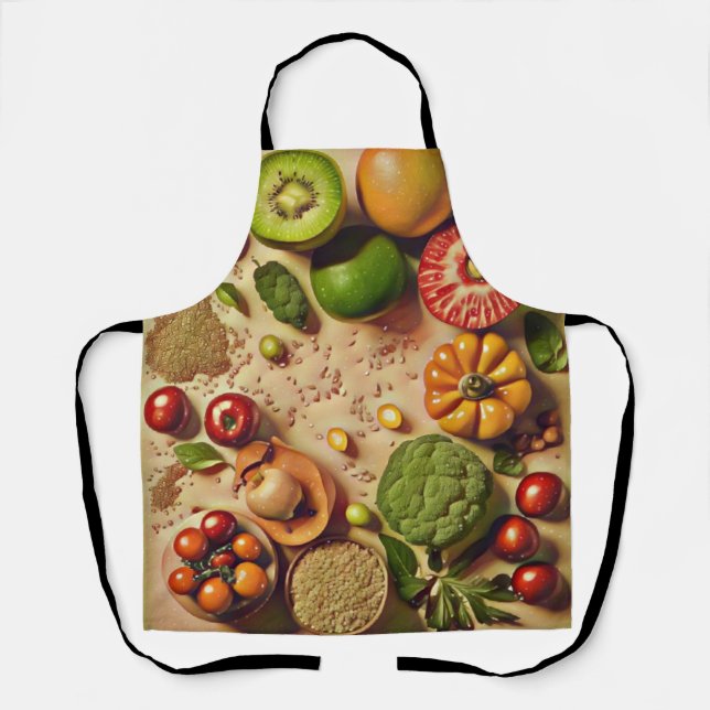 Vegetables & fruits All-Over Print Apron (Front)