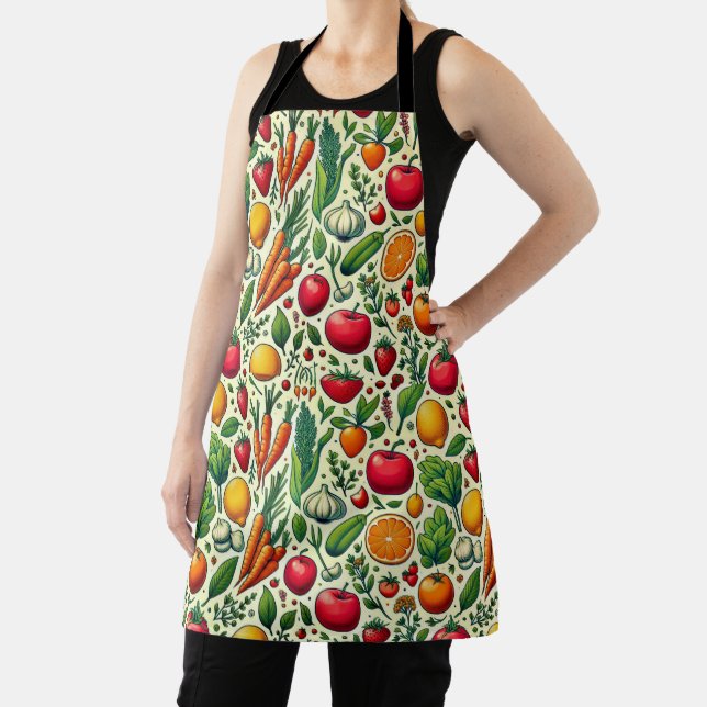 Vegetables, Fruits Pattern Apron (Insitu)