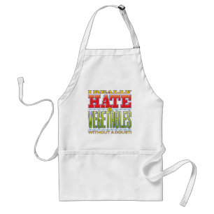 Vegetables Hate Face Standard Apron