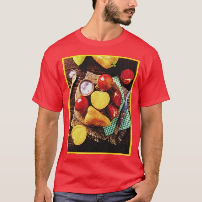 "Vegetables Homemade Salad" Cute Photo. Buy Now T-Shirt (Front)