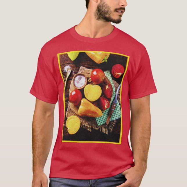 "Vegetables Homemade Salad" Cute Photo. Buy Now T-Shirt (Front)