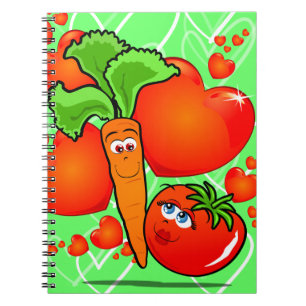 Vegetables in love, notebook