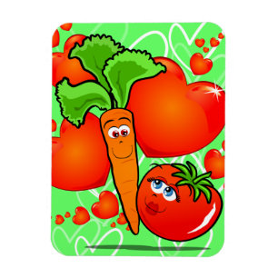 Vegetables in love, premium magnet