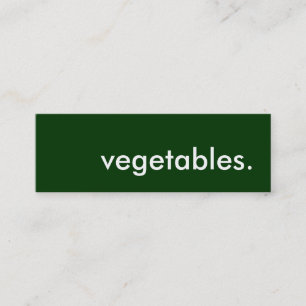 vegetables. mini business card