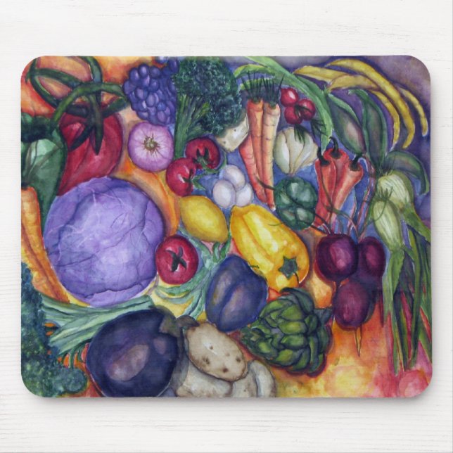 Vegetables painting mouse mat (Front)