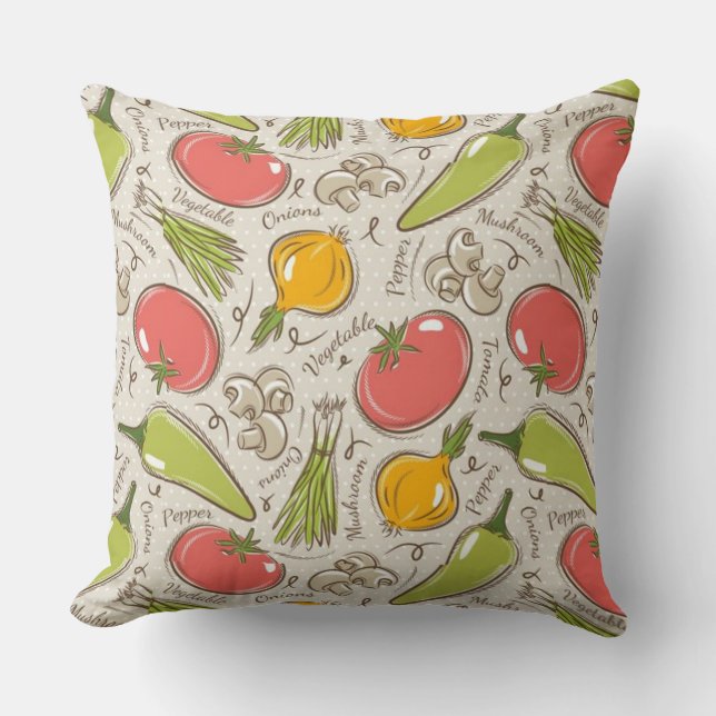 Vegetables Pattern Cushion (Front)