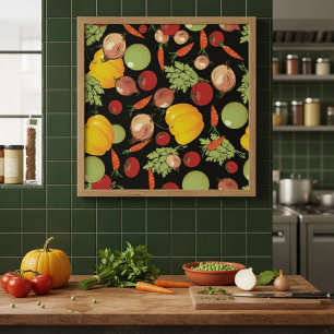 Vegetables Pattern Poster