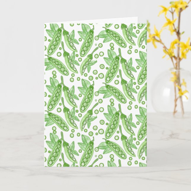 Vegetables Peas Card (Yellow Flower)