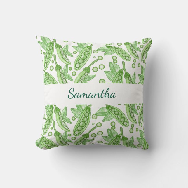 Vegetables Peas Cushion (Front)