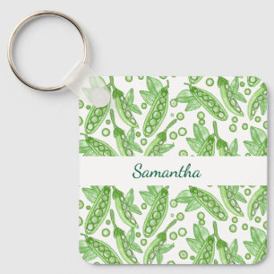 Vegetables Peas Key Ring