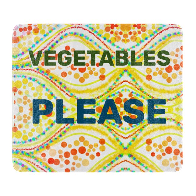 vegetables please cutting board (Front)