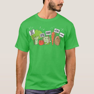 Vegetables Protesting Plant Based Diet Funny Veget T-Shirt