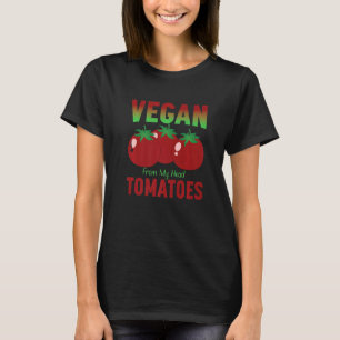 Vegetables Pun Vegetarian Vegan Vegan From My Head T-Shirt