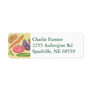 Vegetables Return Address Label