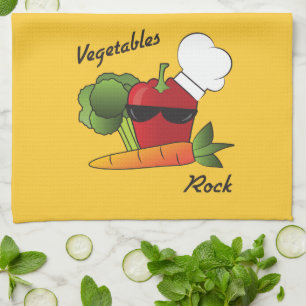 Vegetables Rock Tea Towel