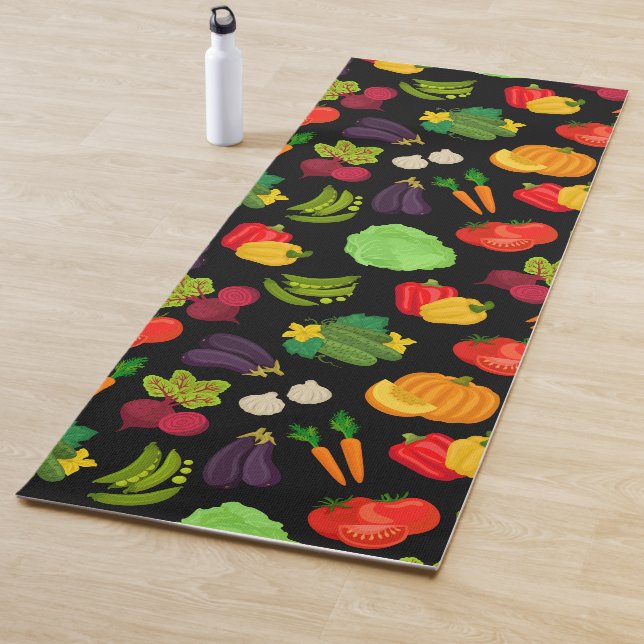 Vegetables Seamless Vegan Pattern Yoga Mat (In Situ)