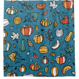 Vegetables vintage Background. Different Varieties Shower Curtain