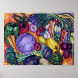 Vegetables Watercolor Poster
