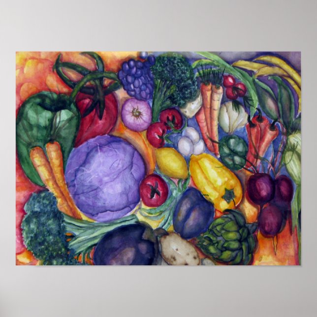 Vegetables Watercolor Poster (Front)