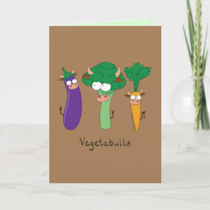 VegetaBULLS Vegetable Bulls Funny Greeting Card