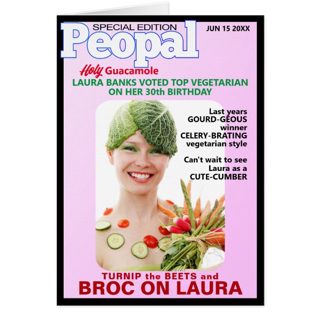  Vegetarian Birthday Puns Peopal - Parody People  (Front)