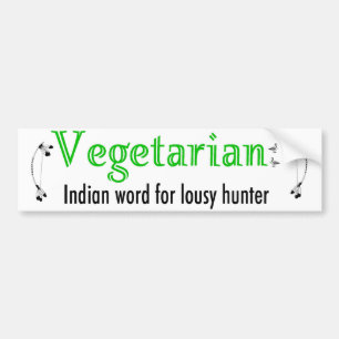 vegetarian bumper sticker