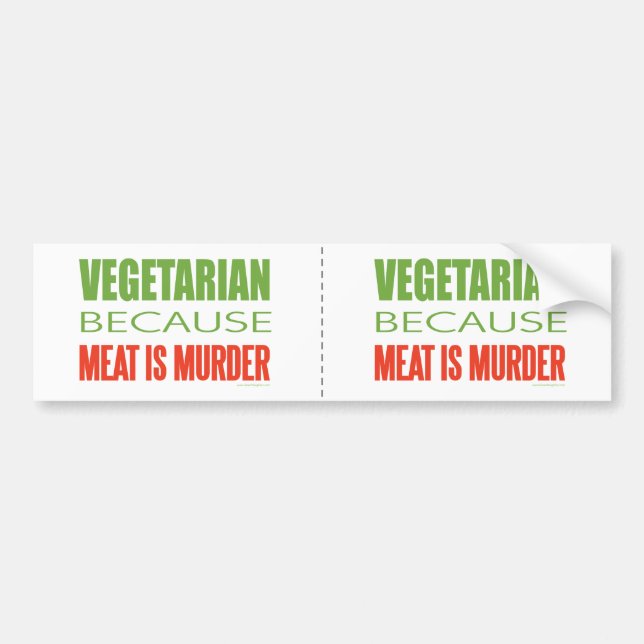 Vegetarian Bumper Sticker (Front)
