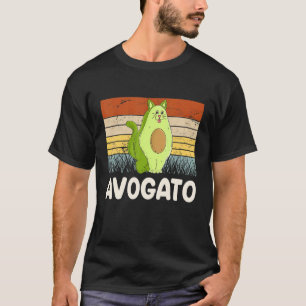 Vegetarian Cat Avogato Veggie Hangover Avocado Vin T-Shirt