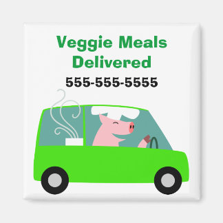 Vegetarian Catering Delivery Magnet