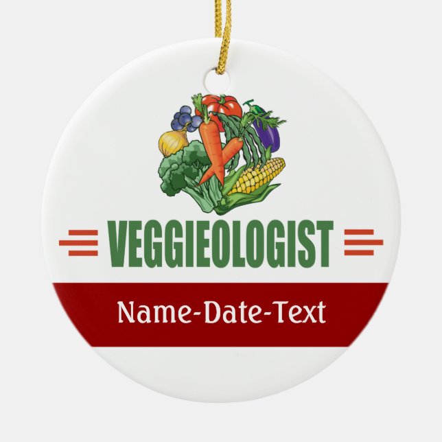 Vegetarian Ceramic Tree Decoration (Front)