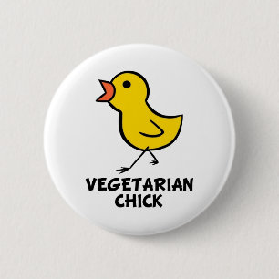 Vegetarian Chick Button