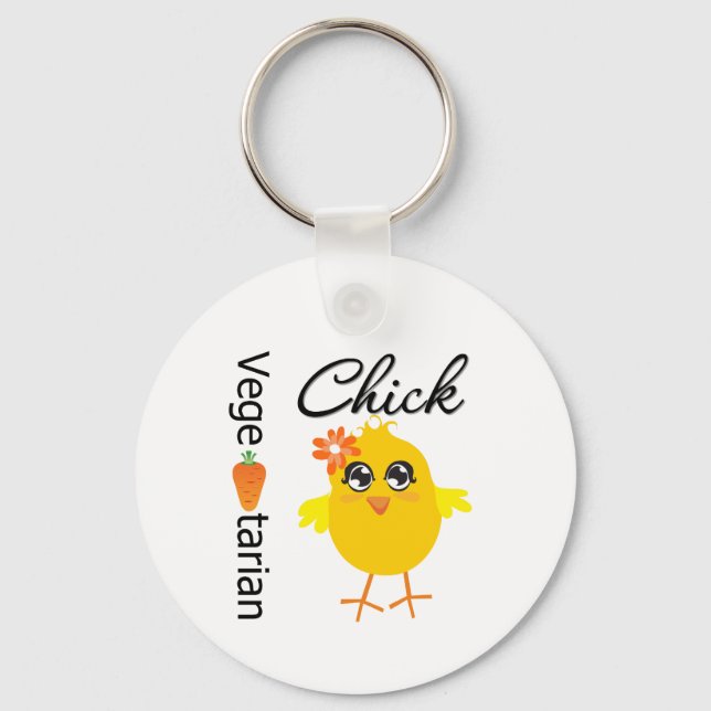 Vegetarian Chick Key Ring (Front)