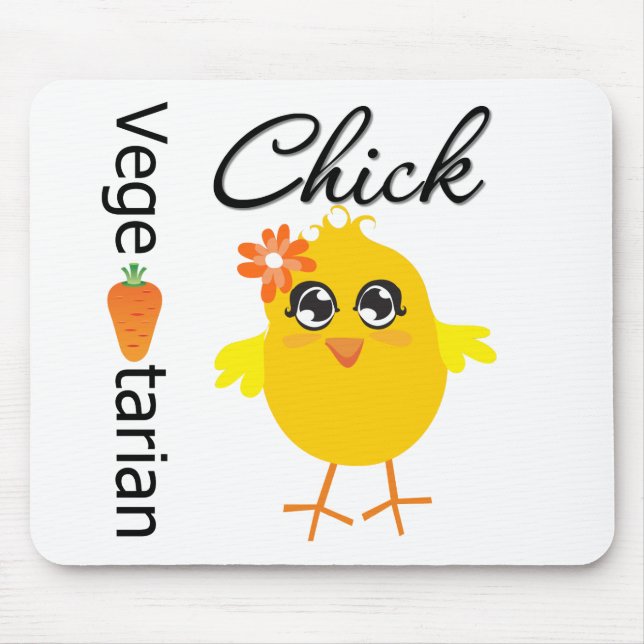 Vegetarian Chick Mouse Mat (Front)