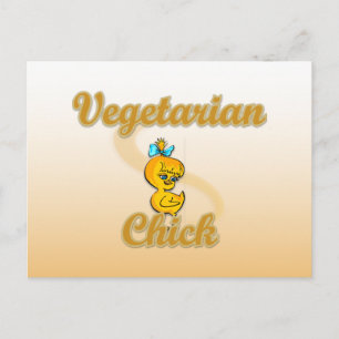 Vegetarian Chick Postcard