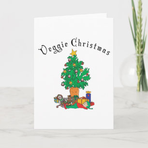 Vegetarian Chirstmas Gift Holiday Card