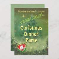 Vegetarian Christmas Dinner Invitation