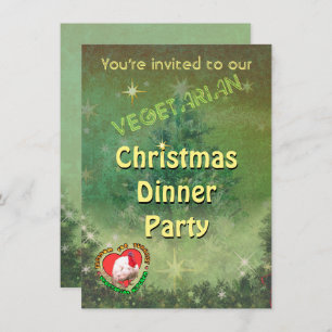 Vegetarian Christmas Dinner Invitation