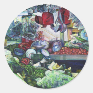 Vegetarian Club meets Here in Tuesday Afternoons Classic Round Sticker