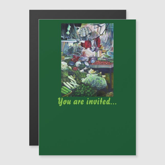 Vegetarian Clubs Meets Here on Tuesday's Afternoon Magnetic Invitation (Front/Back)