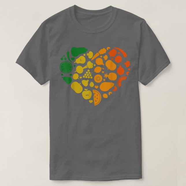 Vegetarian Colourful Fruits  T-Shirt (Design Front)
