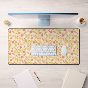 Vegetarian cooking pattern background desk mat