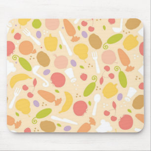 Vegetarian cooking pattern background mouse mat