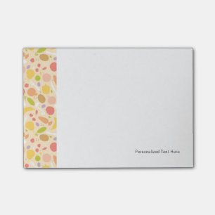 Vegetarian cooking pattern background post-it notes